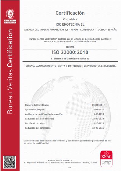 Certificado ISO 22000